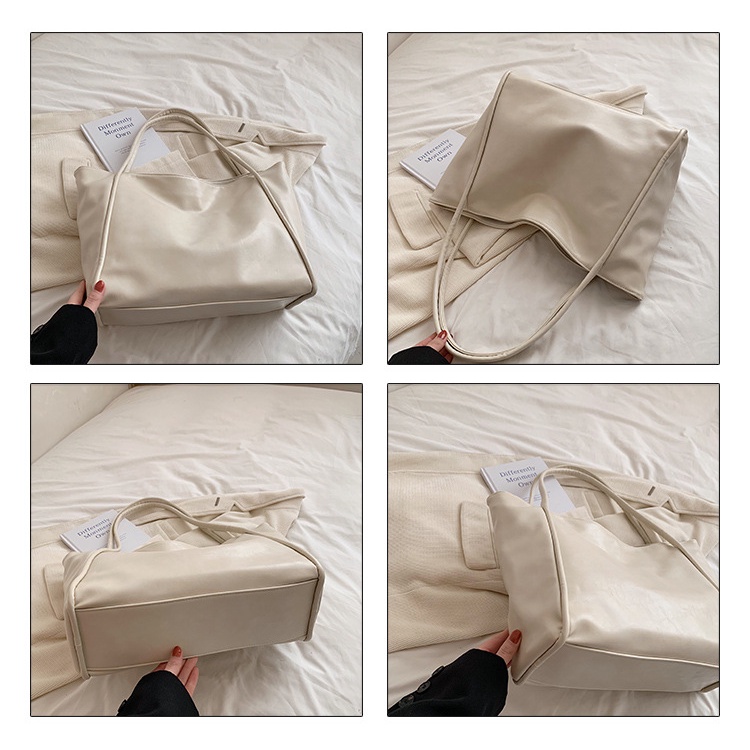 Túi Đeo Vai Sức Chứa Lớn Mềm Mại Thời Trang Dễ Phối Đồ Cho Nữ