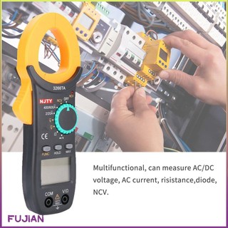 Digital Clamp Meter Njty Dc/Ac Volt Amp Ohm Diode Multimeter Ammeter Multitester Current Voltage Resistance Tester Ncv3266Ta [B/10]