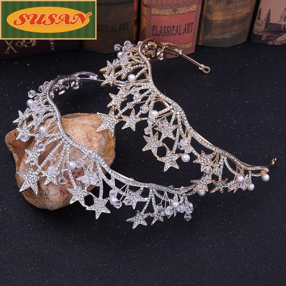 Ngôi Sao SUSANS Của SUSANS|Vương Miện Đội Đầu Cô Dâu Đính Đá Sang Trọng