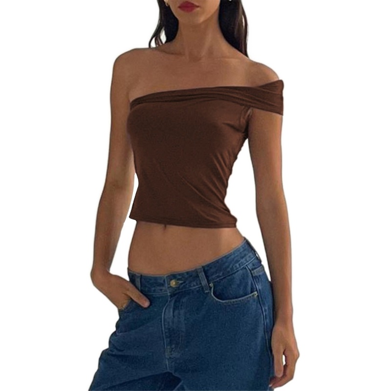 Áo Thun Không Tay Mềm Mại Màu Trơn Ôm Dáng Phong Cách Vintage Mùa Hè