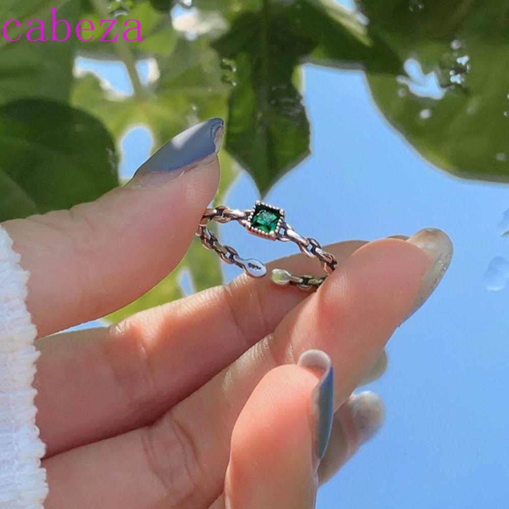 Nhẫn Hở Hợp Kim Mặt Vuông / Tròn Phong Cách Vintage Thanh Lịch