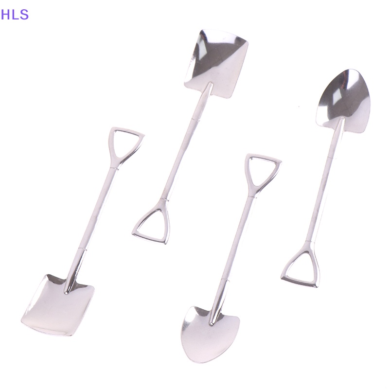 Bộ 4 Muỗng Cà Phê Bằng Thép Không Gỉ Phong Cách Retro