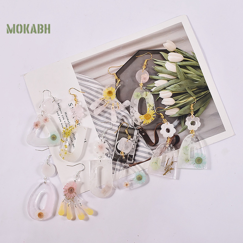 [Mới] Khuôn Làm Bông Tai Epoxy Hình Học / Ngôi Sao / Mặt Trăng Chống Dính Dễ Dàng Sử Dụng DIY