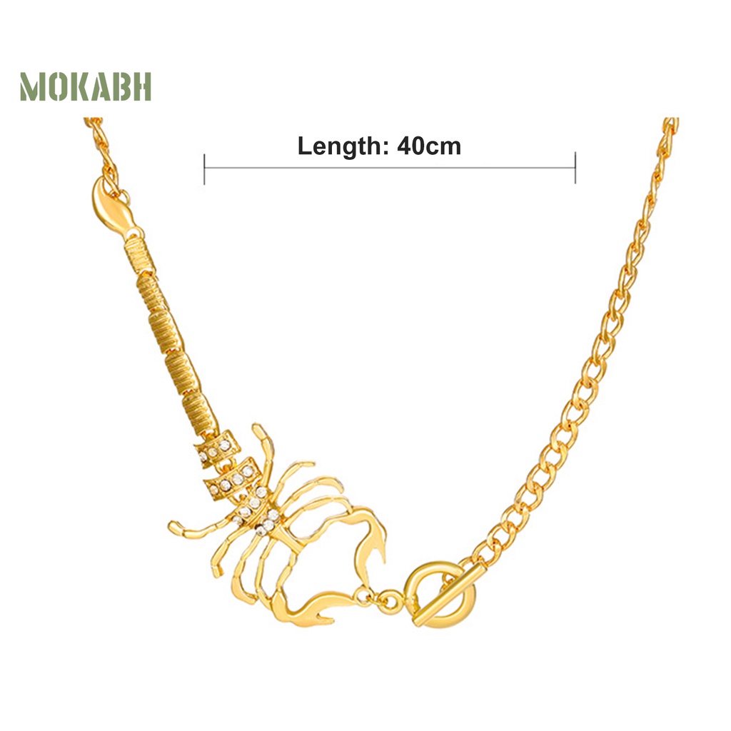 [Mới] Vòng Cổ Hình Bọ Cạp Đính Đá Thời Trang Hip Hop Punk Cá Tính Dành Cho Nữ