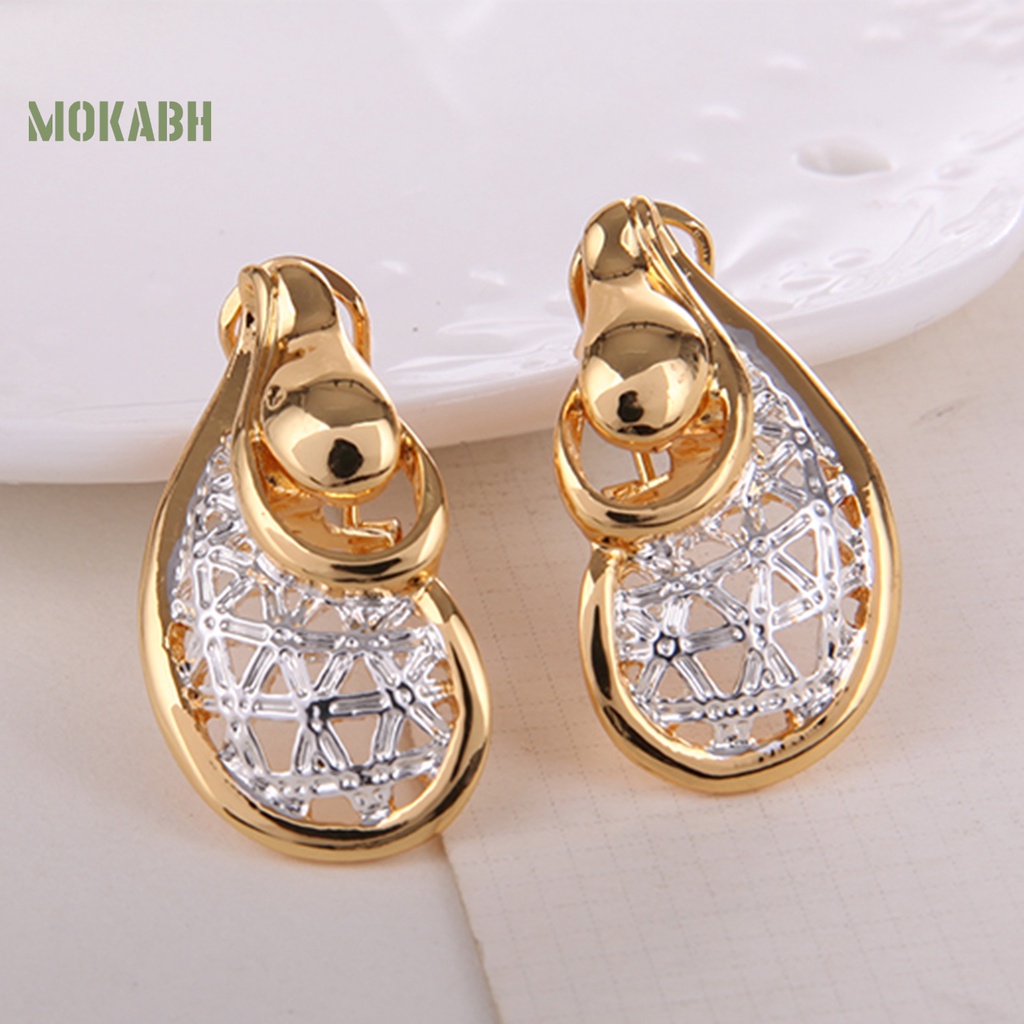 1 Set Vòng cổ Và Bông Tai Mạ Điện Thiết Kế Độc Đáo Thời Trang