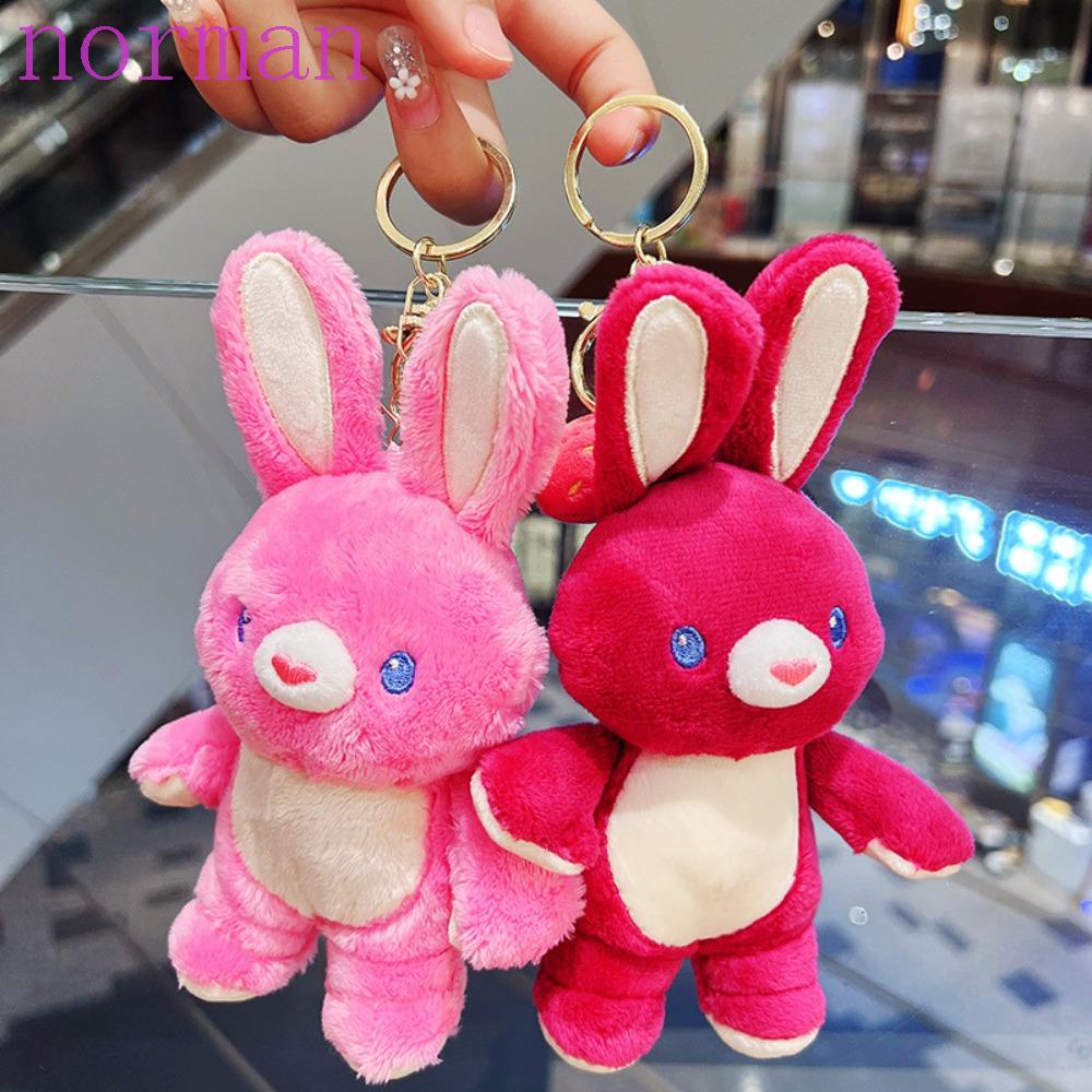 Móc Khóa Thỏ Nhồi Bông Dễ Thương Dùng Làm Phụ Kiện Trang Trí Túi Xách / Điện Thoại Diy