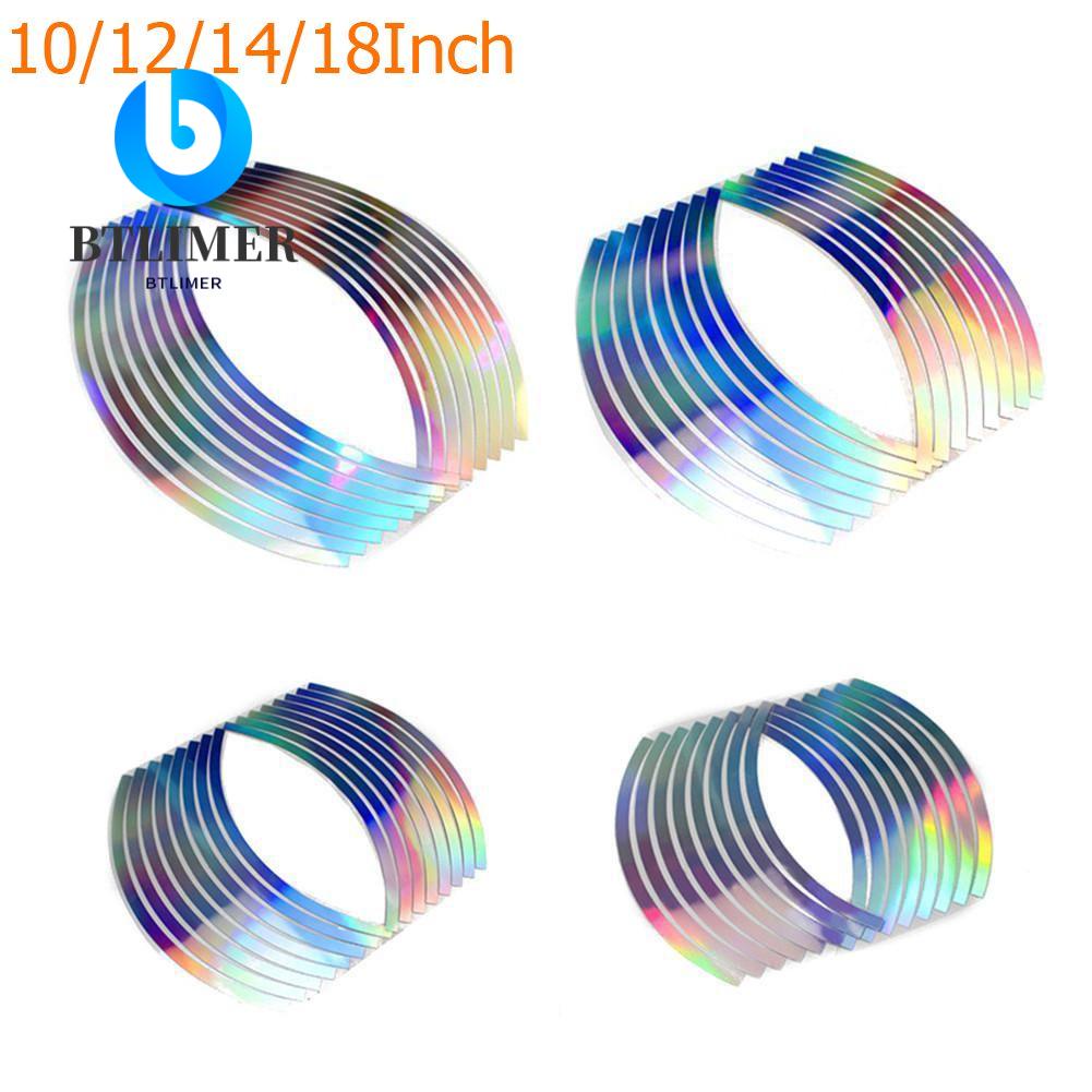 Miếng Dán Viền Bánh Xe Mô Tô Phản Quang 10 / 12 / 14 / 18 "