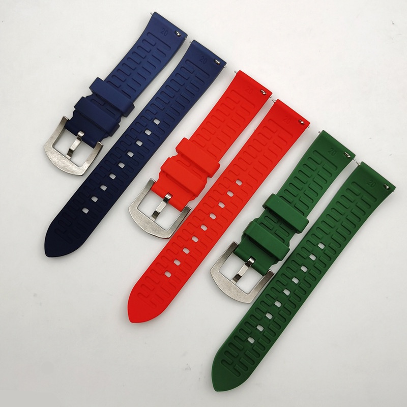 Dây Đeo Đồng Hồ Bằng Silicone Mềm 18mm 19mm 20mm 21mm 22mm 24mm Cho Rolex