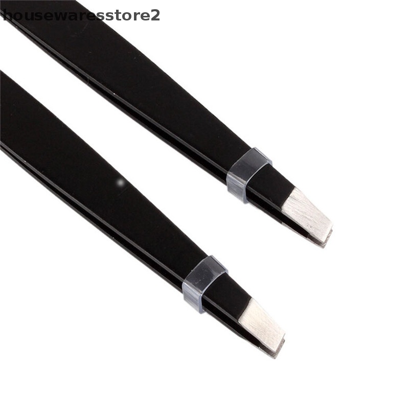 Set 2 Nhíp Nhổ Lông Mày Chuyên Nghiệp Màu Đen Cho Nữ