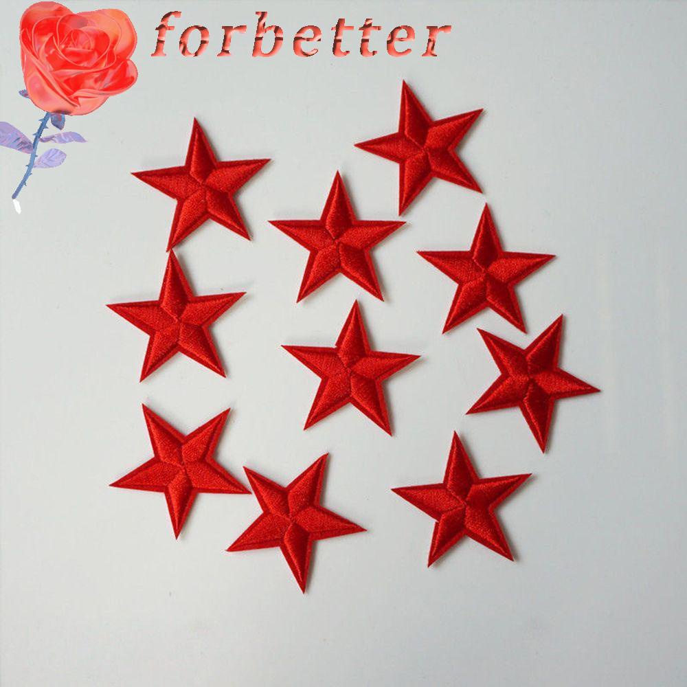 Bộ 10 Huy Hiệu Thêu Hình Ngôi Sao Dùng Trang Trí Quần Áo DIY