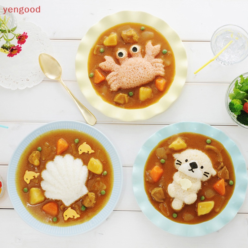 Set 5 Khuôn Làm Sushi DIY Hình Động Vật Hoạt Hình Đáng Yêu