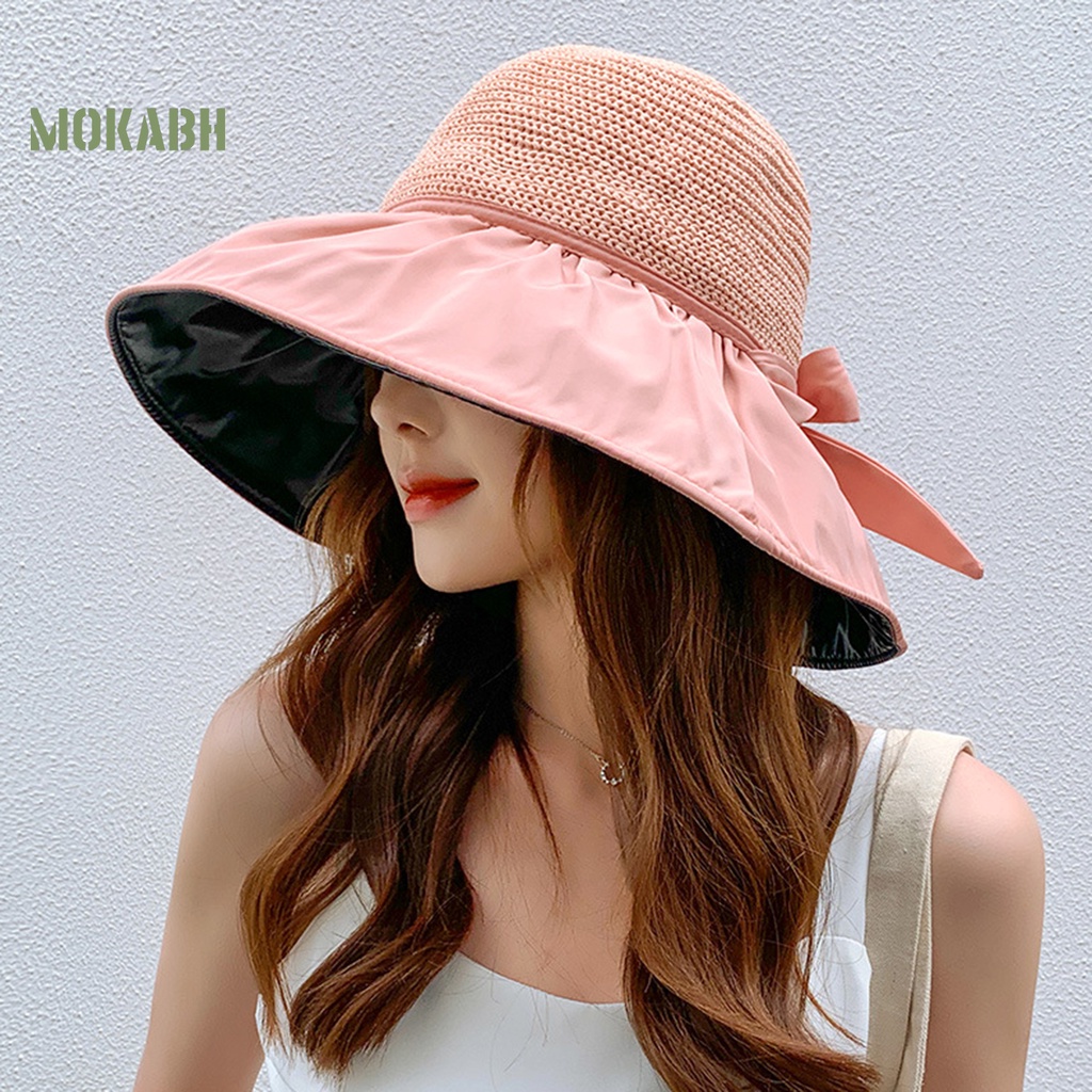 Nón Tai Bèo Vành Rộng Chống Tia UV Điều Chỉnh Được Kích Thước Thời Trang Đi Biển Cho Nữ
