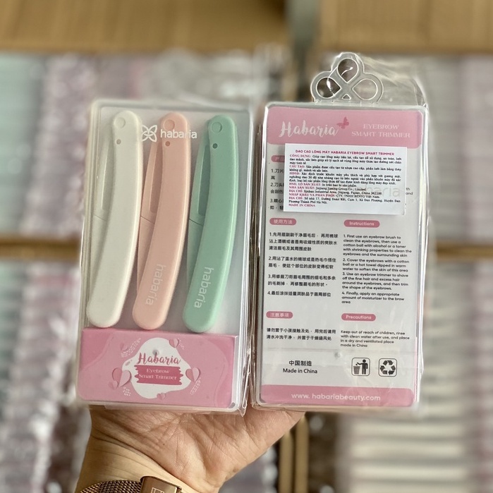 Bộ 3 dao cạo lông mày Habaria Eyebrow Smart Trimmer
