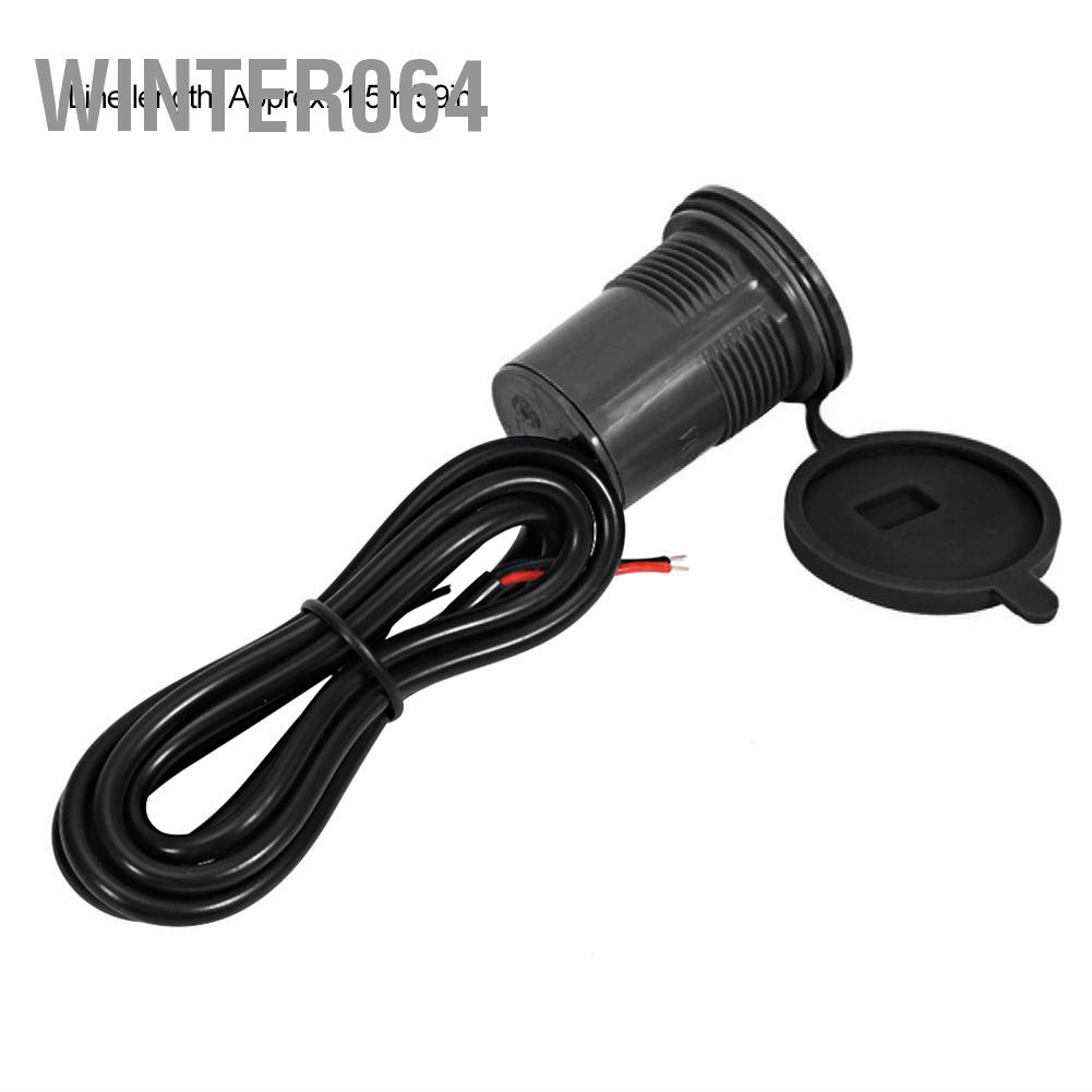 Winter064 Thanh tay cầm xe máy Giá đỡ điện thoại Bộ sạc USB chống nước DC 12V có công tắc