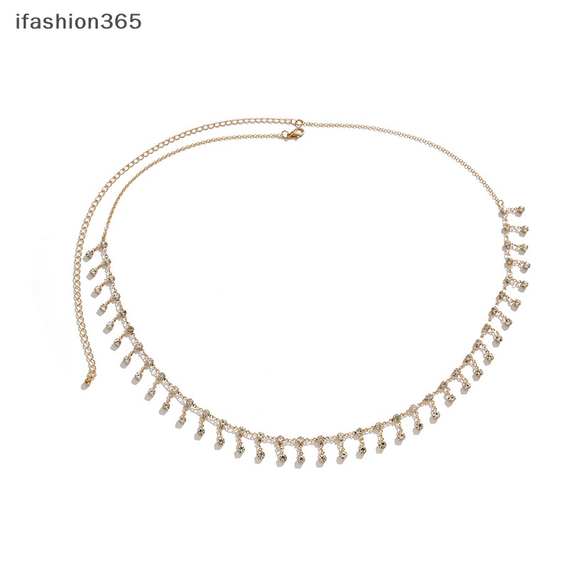 Thắt Lưng Dây Xích Tua Rua Đính Đá Zircon Thời Trang Cho Nữ ifashion365