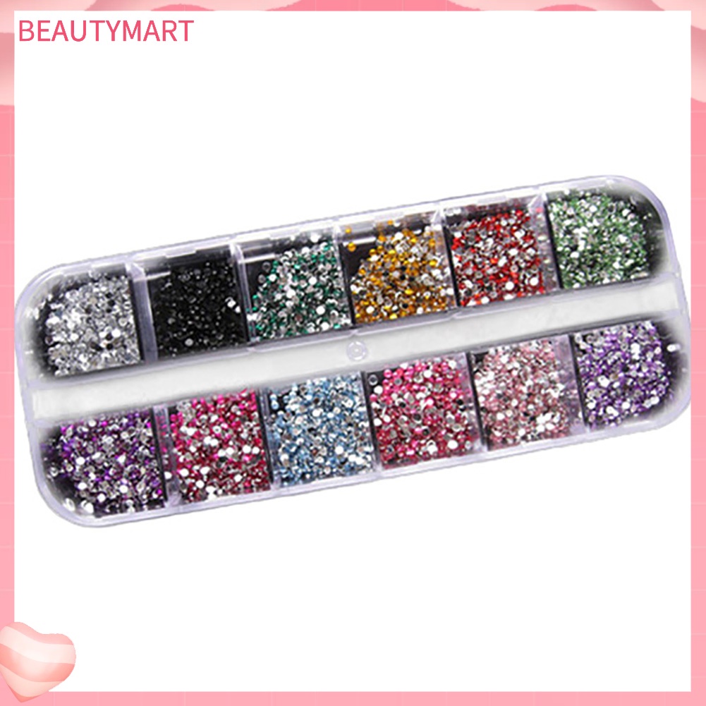 Bộ 1200 Hình Dán Móng Tay Acrylic 2mm Kèm Hộp Đựng Ốp