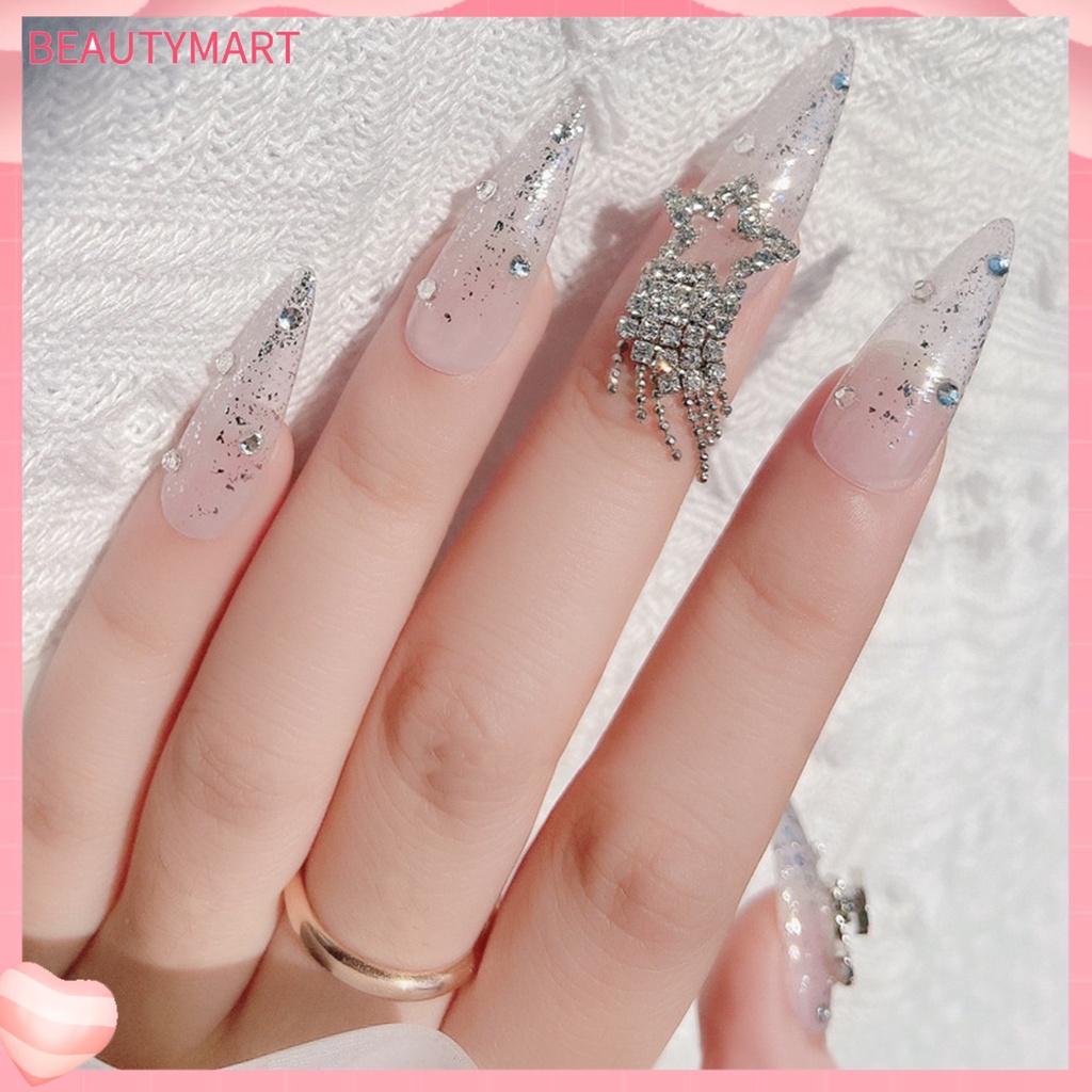 Dây Chuỗi Tua Rua Đính Đá 3D Không Phai Màu Trang Trí Móng Tay