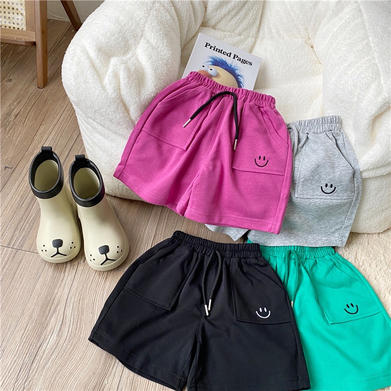 Quần Short Phối Túi Lớn Phong Cách Hàn Quốc Cá Tính Dành Cho Bé Gái 2-9 Tuổi