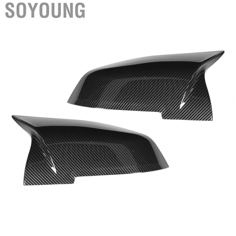 Soyoung Side Door Mirror Cover  Abs Material Rear View Trim 2Pcs Lightweight for 3 Series F30 F31 320I 328I 330I 335I Touring 2012‑2018