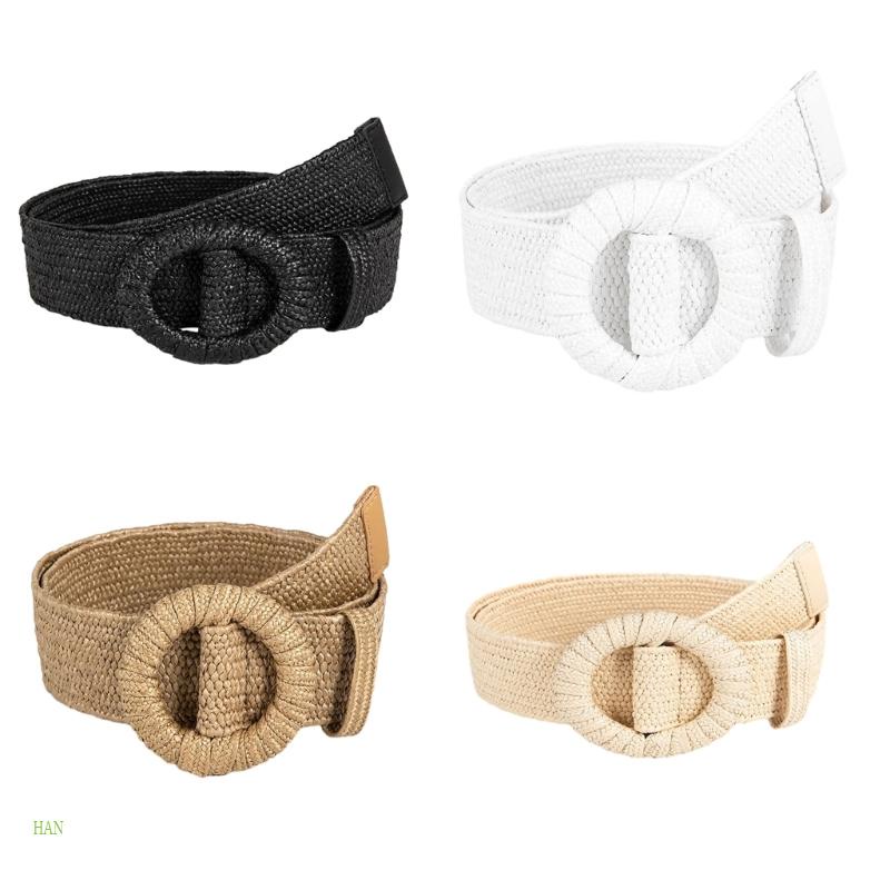 Thắt Lưng Vải Dệt Tay Khóa Tròn Phong Cách Bohemian Thời Trang Cho Nữ