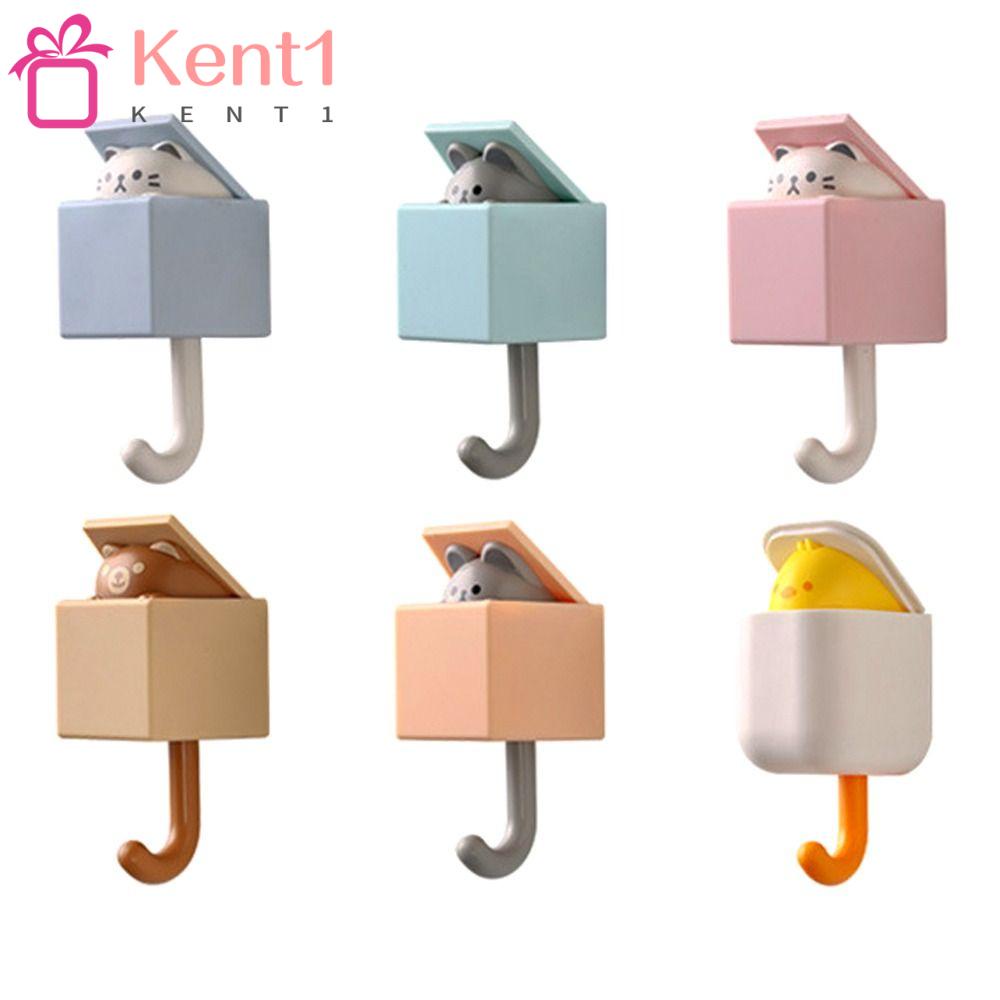 Set 1 / 6 Móc Treo Đồ Dán Tường Hình Mèo Dễ Thương