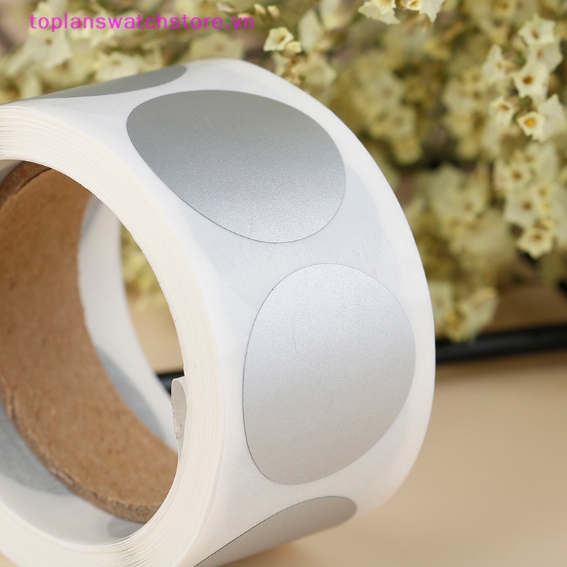 Set 300 Miếng Dán Hình Tròn Màu Bạc Chống Trầy 1 Inch