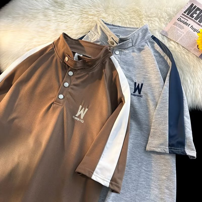 Áo Thun polo Tay Ngắn Phong Cách Retro Mỹ Thời Trang Mùa Hè Cho Nam