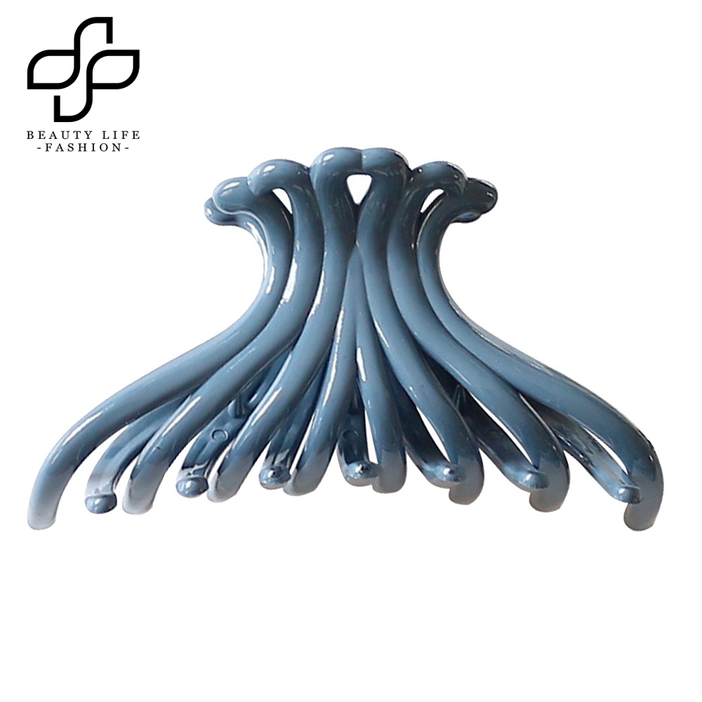 Kẹp Tóc Càng Cua Bằng Nhựa Màu Trơn Thời Trang Cho Nữ