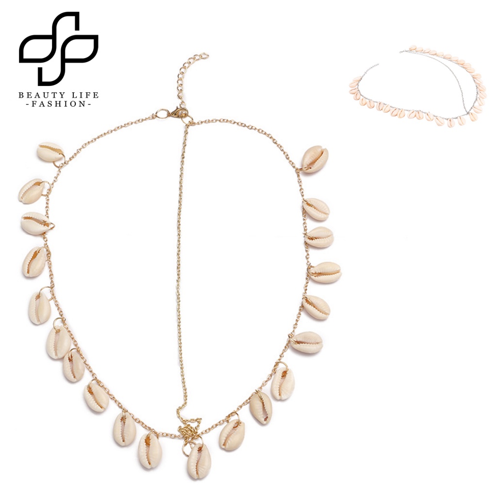 Chuỗi Dây Tua Rua Vỏ Sò Kim Loại Tự Nhiên Trang Trí Tóc Cho Đám Cưới