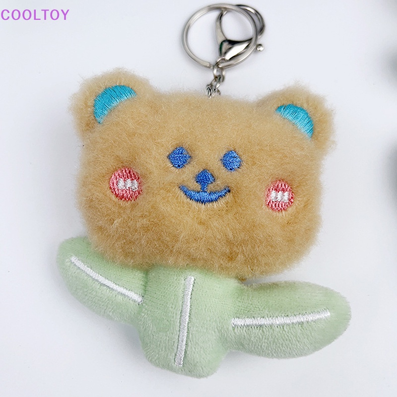 Móc Khóa Hình Gấu / Thỏ 3D Bằng Lông Nhung Dễ Thương Xinh Xắn