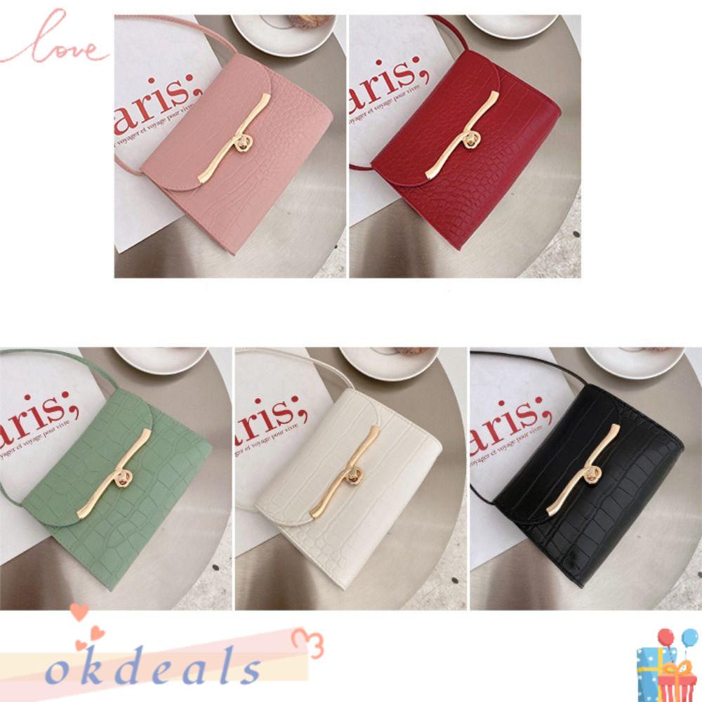 Túi Đeo Chéo Màu Kẹo Có Khóa Cài Phong Cách Mới