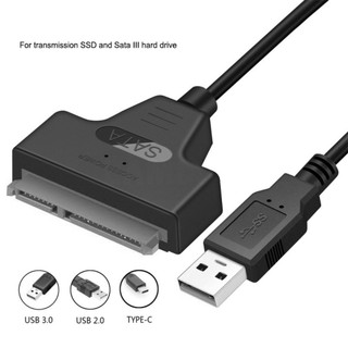 Cable Adapter Sata To Usb 2.0/Type C 22Pin Solid State Mechanical Mobile Hard Disk For 2.5 Inch Ssd Drives [Q/2]