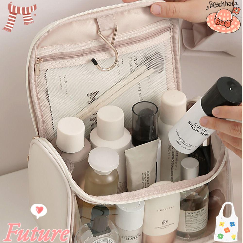 Túi Đựng Đồ Trang Điểm Sức Chứa Lớn Có Khóa Kéo Tiện Dụng