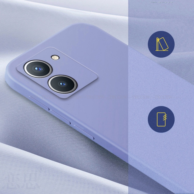 Ốp Điện Thoại Silicon Dẻo Chính Hãng Dáng Vuông Sang Trọng Dành Cho Vivo Y36 Y78 +