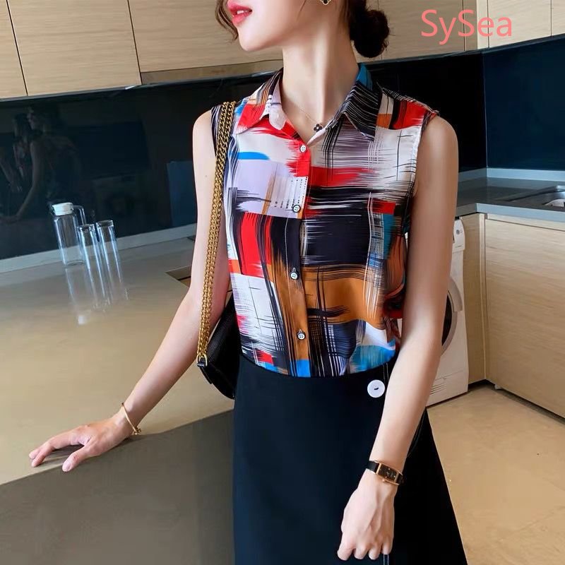 Áo Voan Không Tay Dáng Rộng Thời Trang Mùa Hè Dành Cho Nữ