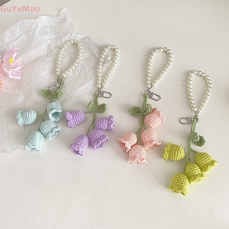 [cxGUYU] 1 Móc Khóa Đan Len Hình Hoa Lá Cho Nữ PRTA