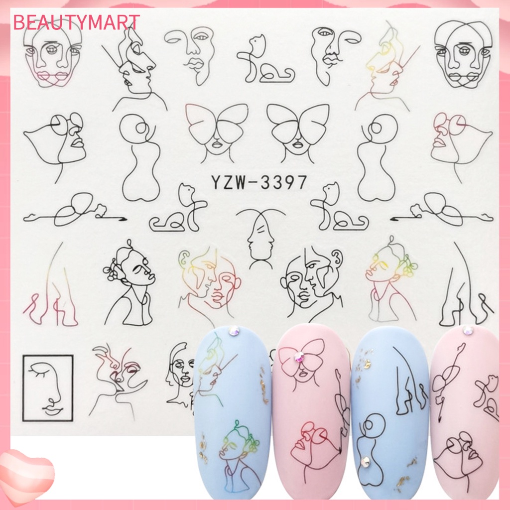 Miếng Dán Trang Trí Móng Tay Nghệ Thuật Nhiều Màu Sắc