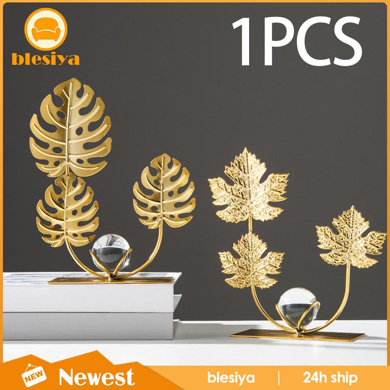 [Blesiya] Bức Tượng Lá Kim Loại hạn hán Hiện Đại Trang Trí Nhà Cửa