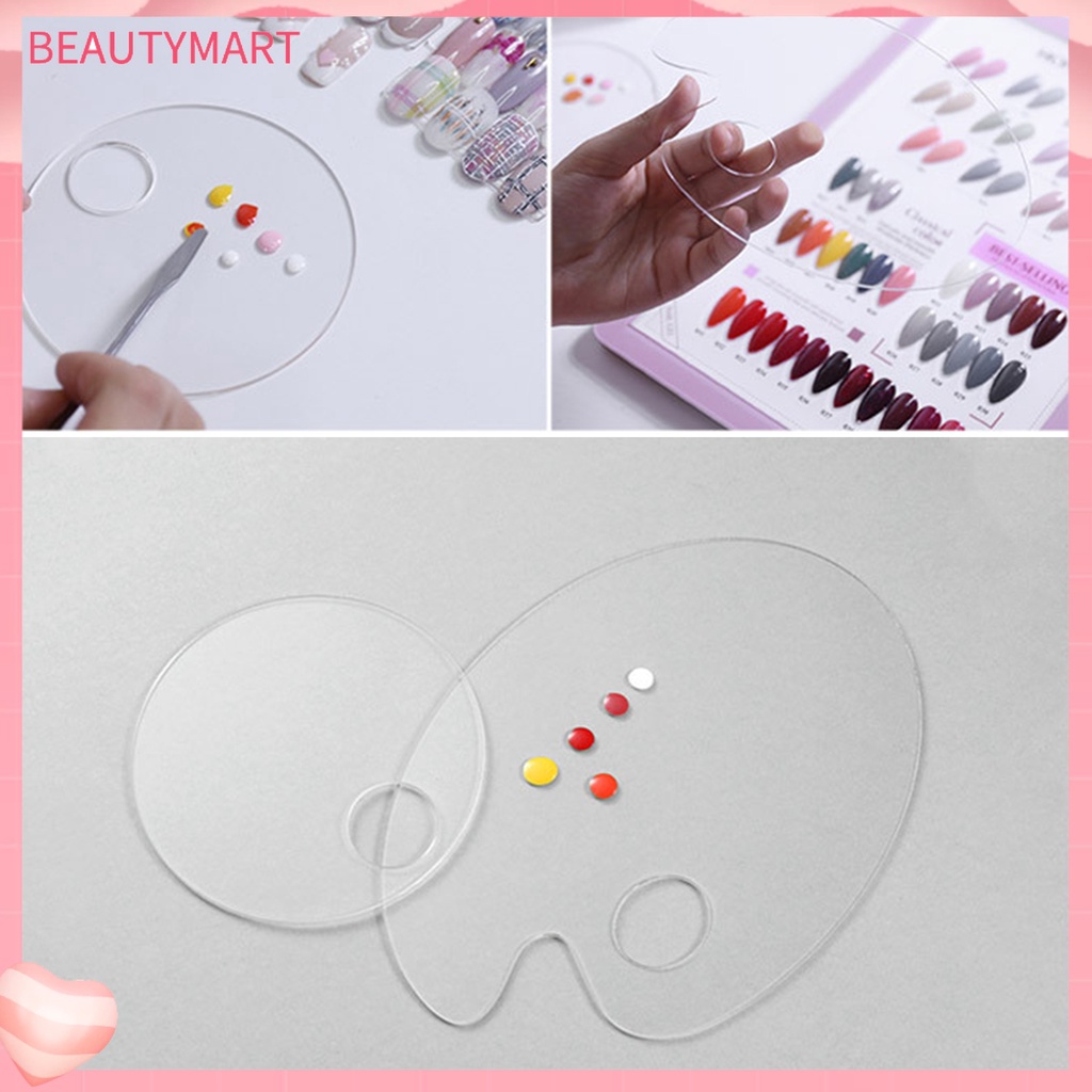 1 Bộ Bảng Màu Trang Điểm Móng Tay Bằng Acrylic Trong Suốt Chống Áp Lực Dễ Vệ Sinh