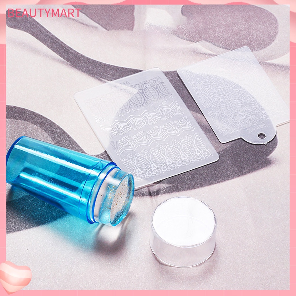 1 Bộ Dụng Cụ In Hình Móng Tay Bằng Silicone Gọn Nhẹ Tái Sử Dụng Được Cho Nữ