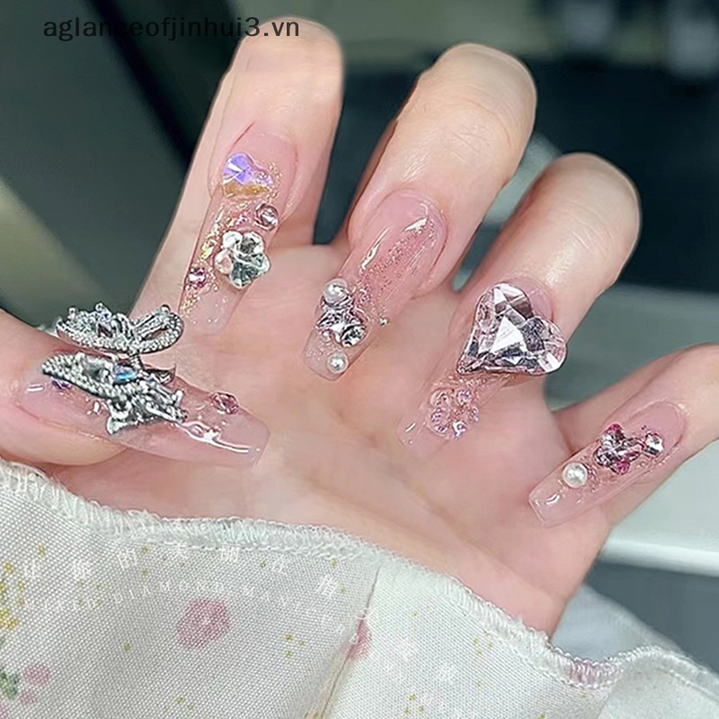 1 Hộp Hạt Đá 3D Lấp Lánh Trang Trí Móng Tay Nghệ Thuật