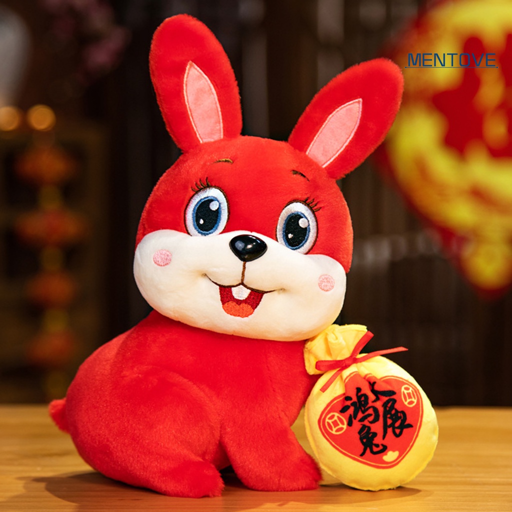 Thỏ Nhồi Bông 23cm Trang Trí Năm Mới 2023
