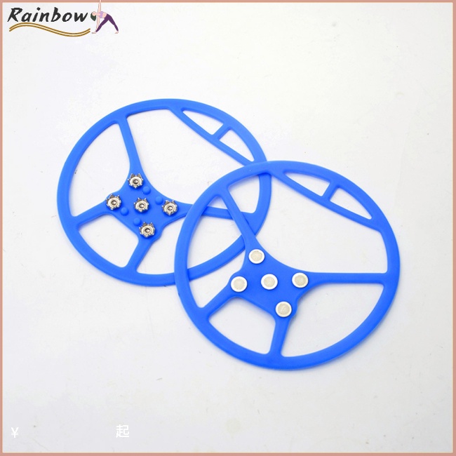 1 Cặp Vỏ Bọc Đế Giày Đi Tuyết / Đi Tuyết 5 Răng Bằng Silicon Chống Trượt