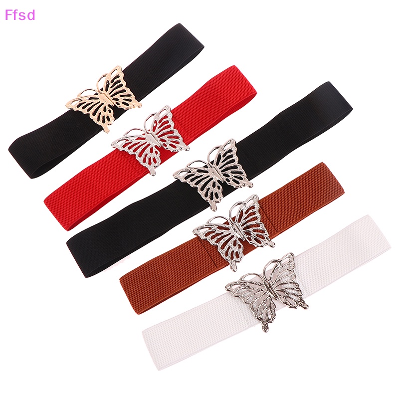 {Ffsd} Thắt Lưng Co Giãn Khóa Hình Bướm Rỗng Trang Trí Cho Nữ * Bán Chạy