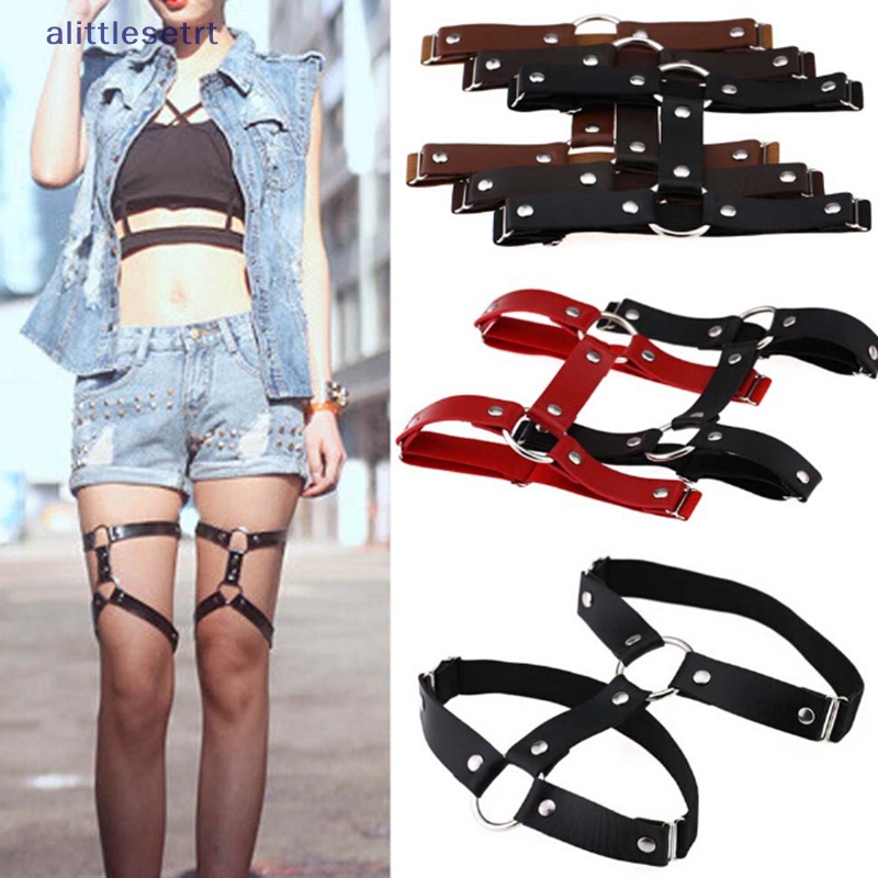 Đai Nịt Bít Tất Bằng Da Phong Cách Punk Harajuku Gợi Cảm Cho Nữ
