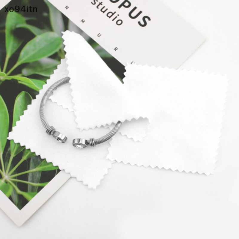 Tn Bộ 50 Khăn Lau Đánh Bóng Trang Sức Màu Bạc Chống Xỉn Màu