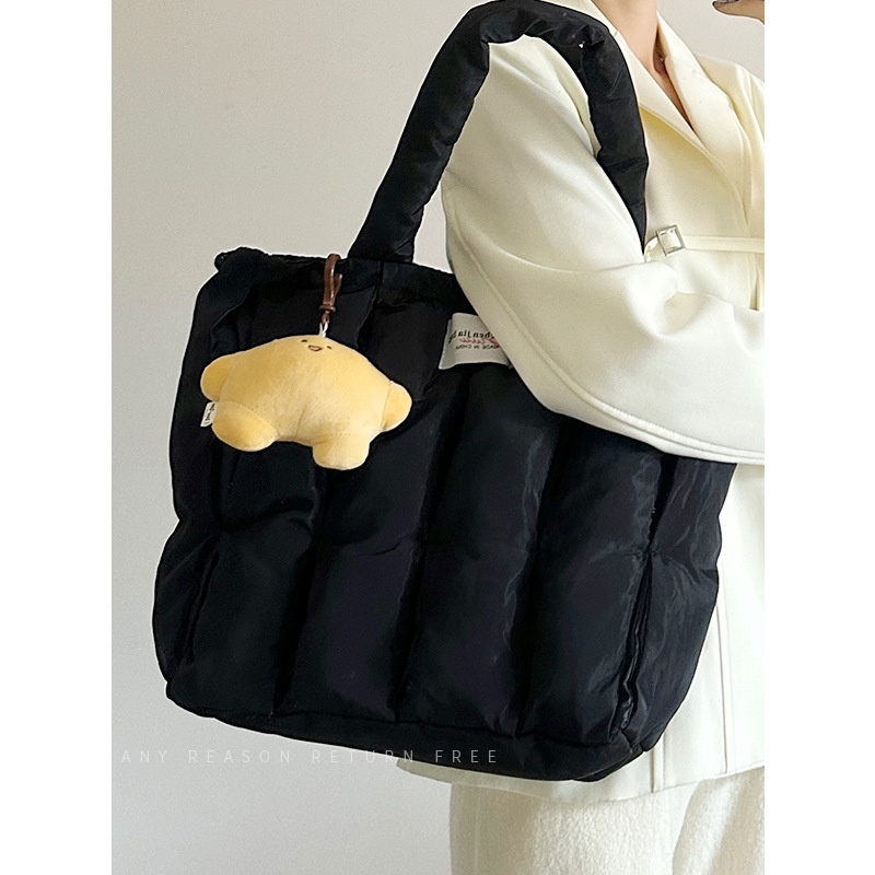 Túi Tote Đeo Vai Bằng Cotton Nhẹ Mềm Mại Hình Đám Mây Cỡ Lớn Thoải Mái Cho Nữ