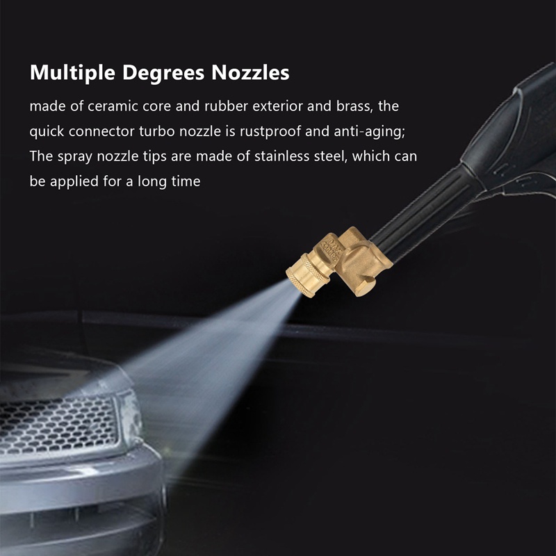 Bộ Vòi Phun Turbo 4000PSI 1 / 4 Inch Kết Nối Nhanh Tiện Dụng