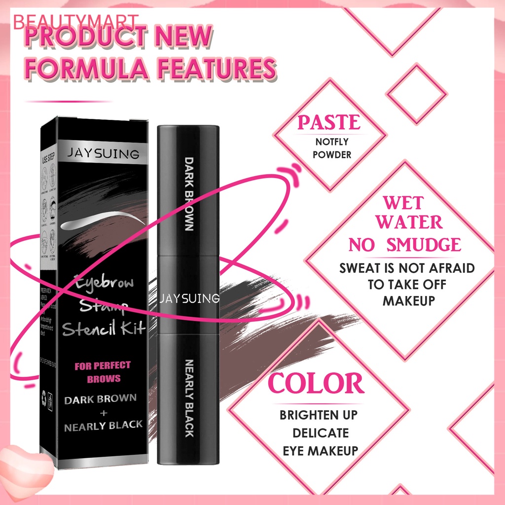 1 Bộ Phấn Trang Điểm Lông Mày Dạng Thỏi Chống Nước Lâu Trôi Không Gây Kích Ứng Có Thể Tái Sử Dụng