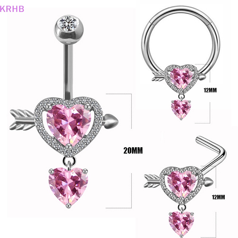 Khuyên Mũi Bằng Thép Không Gỉ Hình Trái Tim Cá Tính Thời Trang Mới